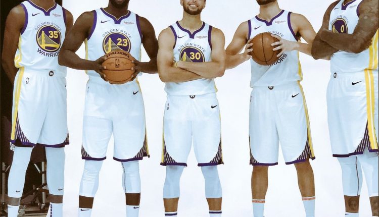 Quinteto All Star de los Warriors.